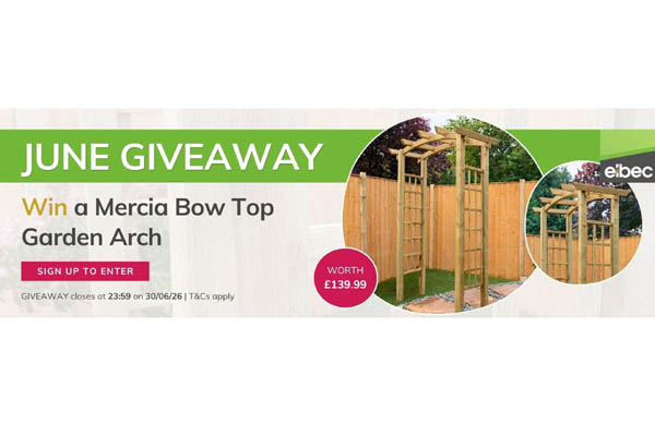 Win a Mercia Bow Top Garden Arch