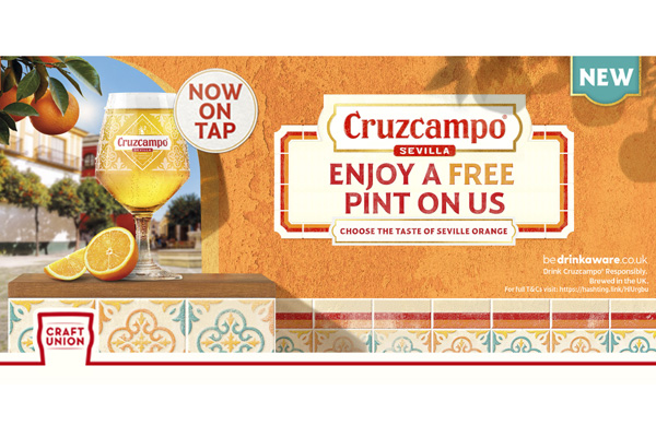 Free Cruzcampo Orange Beer